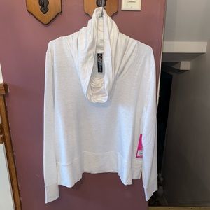YOGALICIOUS- White Cowl Neck Top
